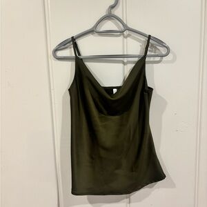 Glam Green Sleeveless Camisole Tank Top